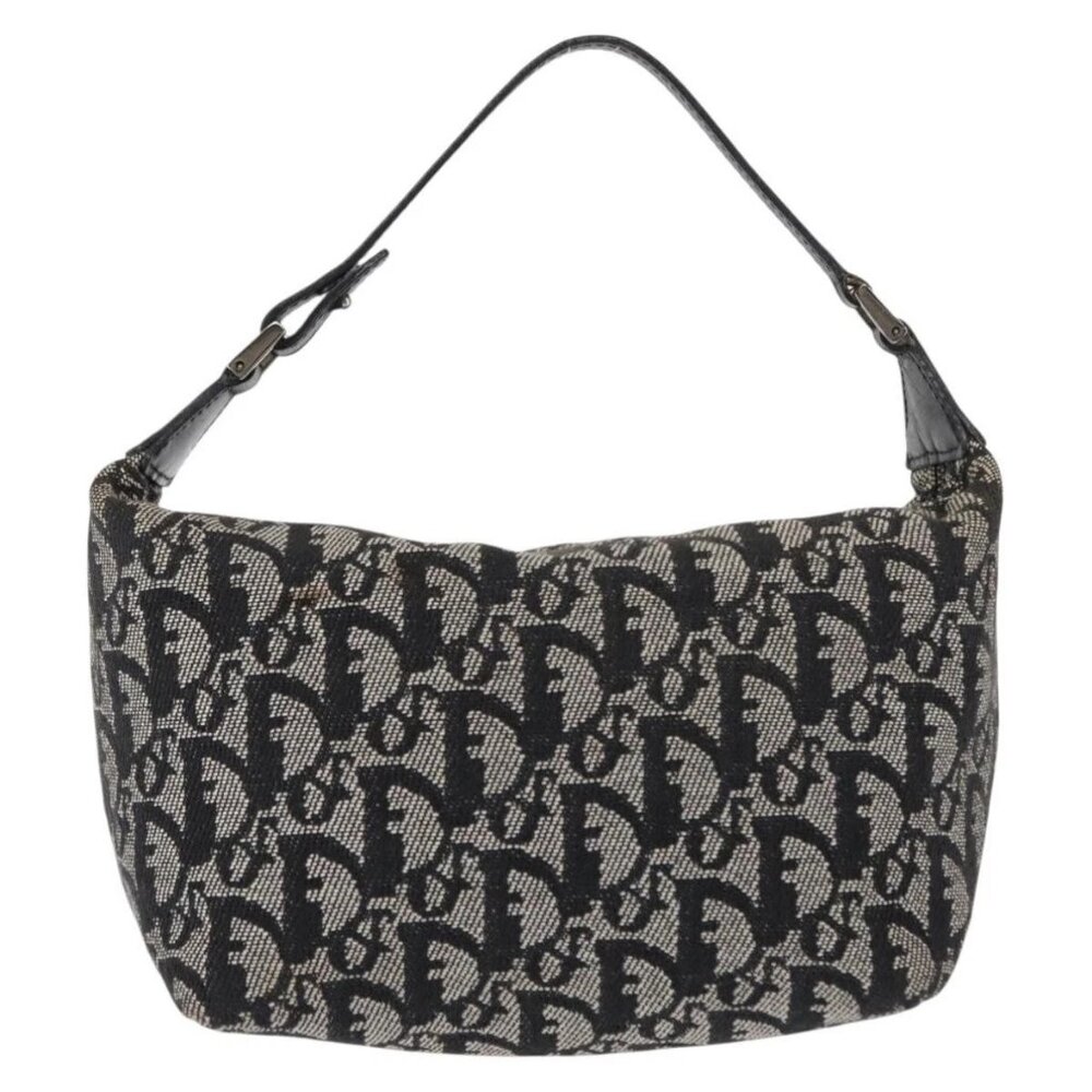 Christian Dior Trotter Canvas Shoulder Bag Black - Picture 2 of 15